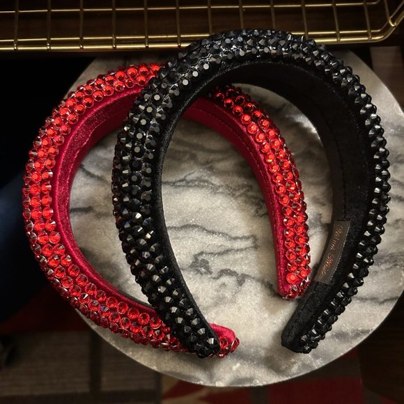 Other - (2) Rhinestone Beaded Headbands